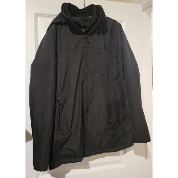 Calvin Klein Outerwear Double-Zip Layered Jacket Removable Hood Men's M - Picture 2 of 9